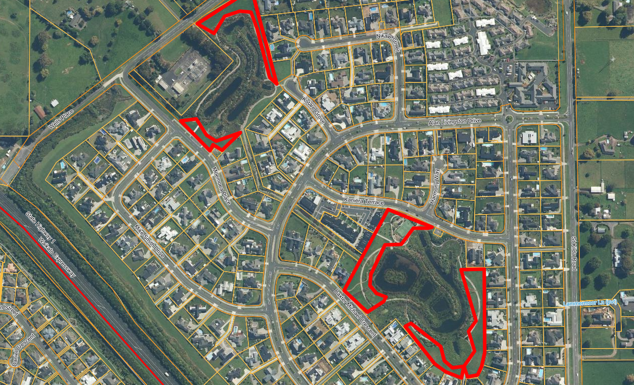 Map of St Kilda where we will be spraying weeds. 