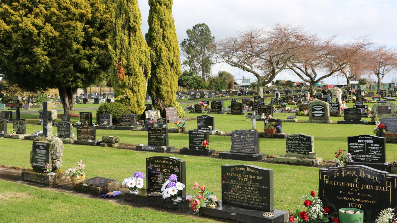 Photo of a cemetery.