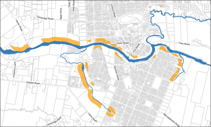 Cambridge - River / Gully Proximity map